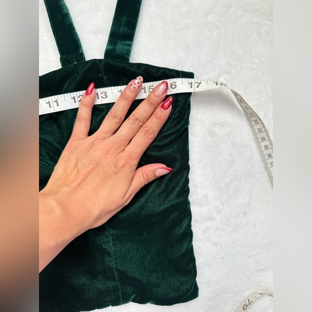 Aqua Velvet Dark Green Crop Top - Picture 6 of 7